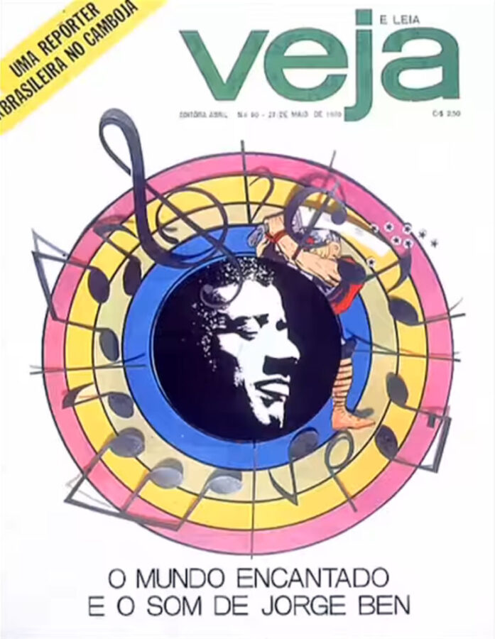 O Mundo Encantado e O Som de Jorge Ben: em entrevista à revista Veja, em 1969, o cantor explica quem é o personagem de Charles Anjo 45 (Foto: Divulgação/Veja)